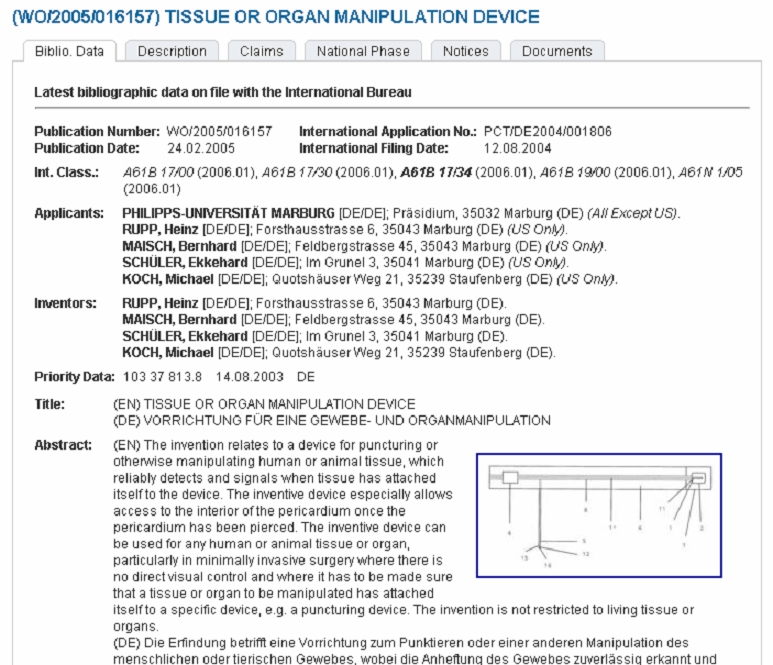 Patent application for
              Attacher